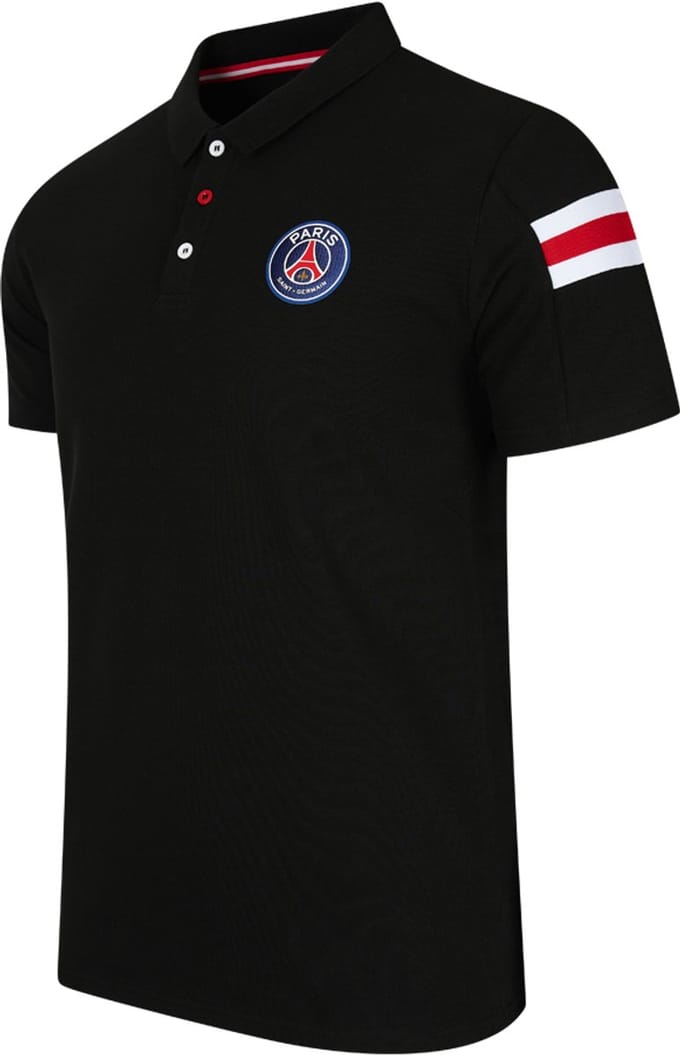 PSG poloshirt voor volwassenen - maat XXL - zwart - Paris Saint-Germain