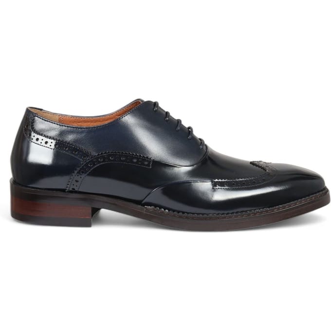 Justin Reess Heren Blauwe Patent Leren Brogue Formele Schoenen - Harry