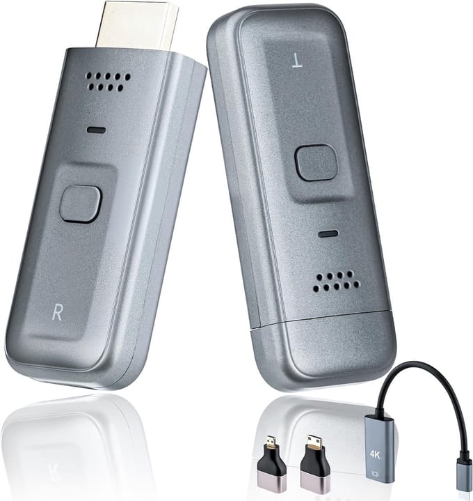 Draadloze HDMI Zender - Signaal Extender - Beeld Streamen - Plug en Play - 30 Meter Bereik - Zwart