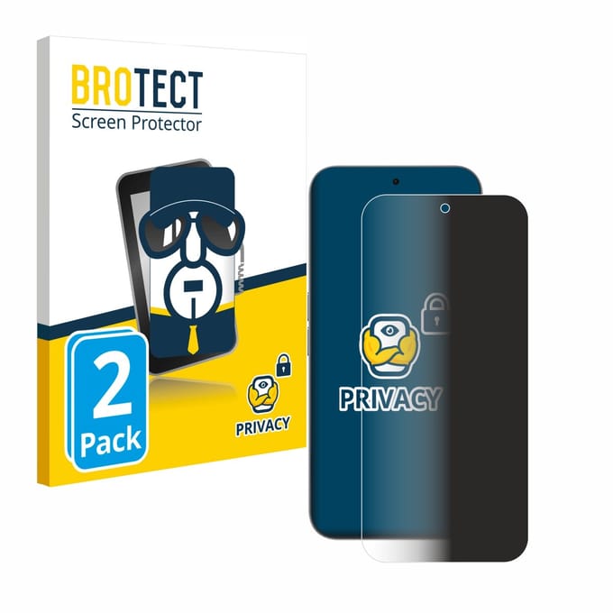 BROTECT - privacy screenprotector voor Nothing Phone (2a) Plus - Folie Beschermfolie Blauwlichtfilter 2 Stuks