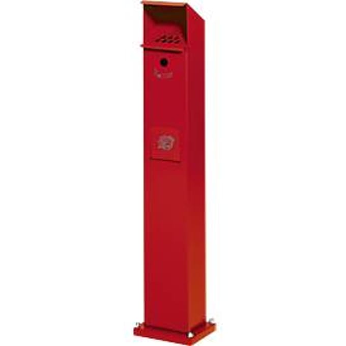 Combi-asbak voor buitengebruik, rood