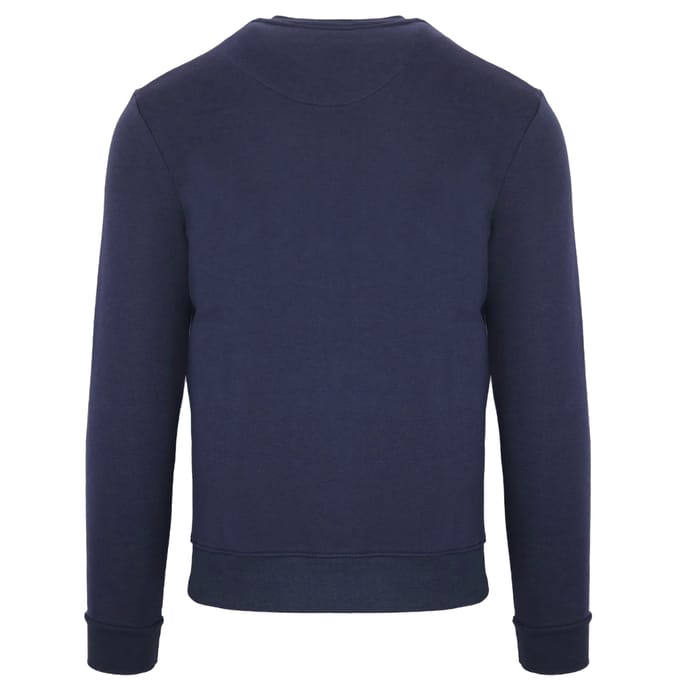 Aquascutum Aldis borstlogo marineblauw sweatshirt