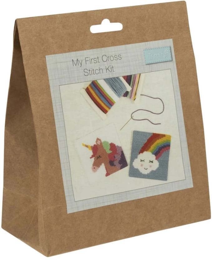 trimits Counted Cross Stitch Kit: My First: Unicorn and Cloud