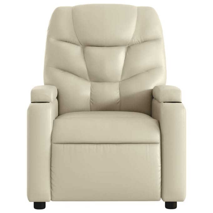 vidaXL - Fauteuil - verstelbaar - kunstleer - crèmekleurig