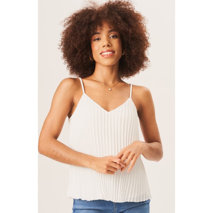 Geplooide Cami-top met bandjes