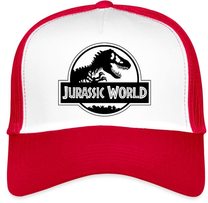 Jurassic World Klassiek Logo In Zwart Trucker Cap
