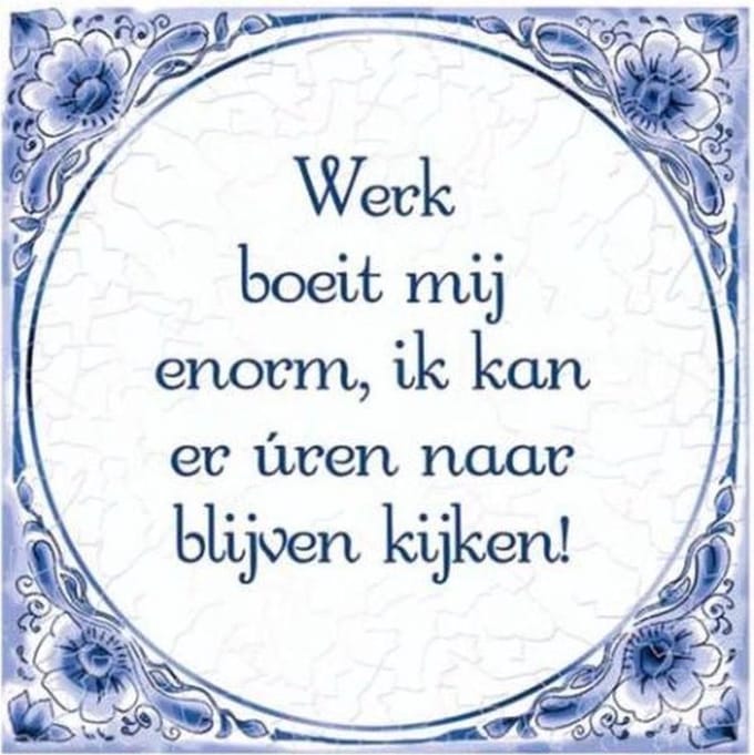 Delfts Blauw Tegel Werk Boeit 14,5cm
