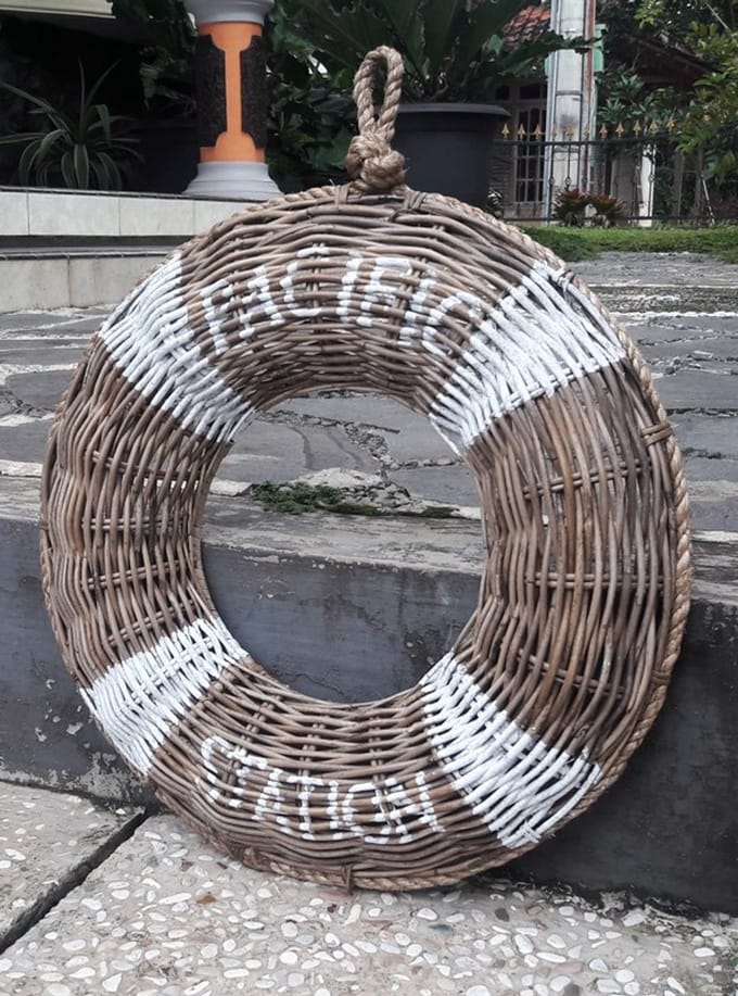 Rieten Boei - Wanddecoratie - 40 cm - Natuurriet - Beach Style