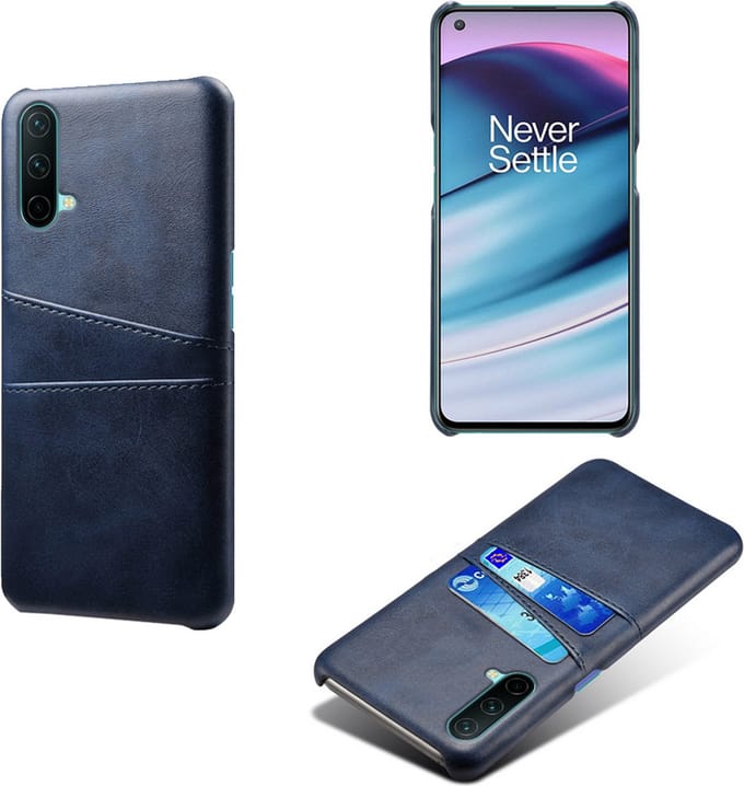 Back Cover met Opbergvakjes + PMMA Screenprotector voor OnePlus Nord CE 5G _ Blauw