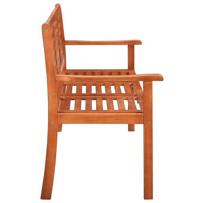 vidaXL - Tuinbank - 3-zits - met - kussen - 150 - cm - massief - eucalyptushout