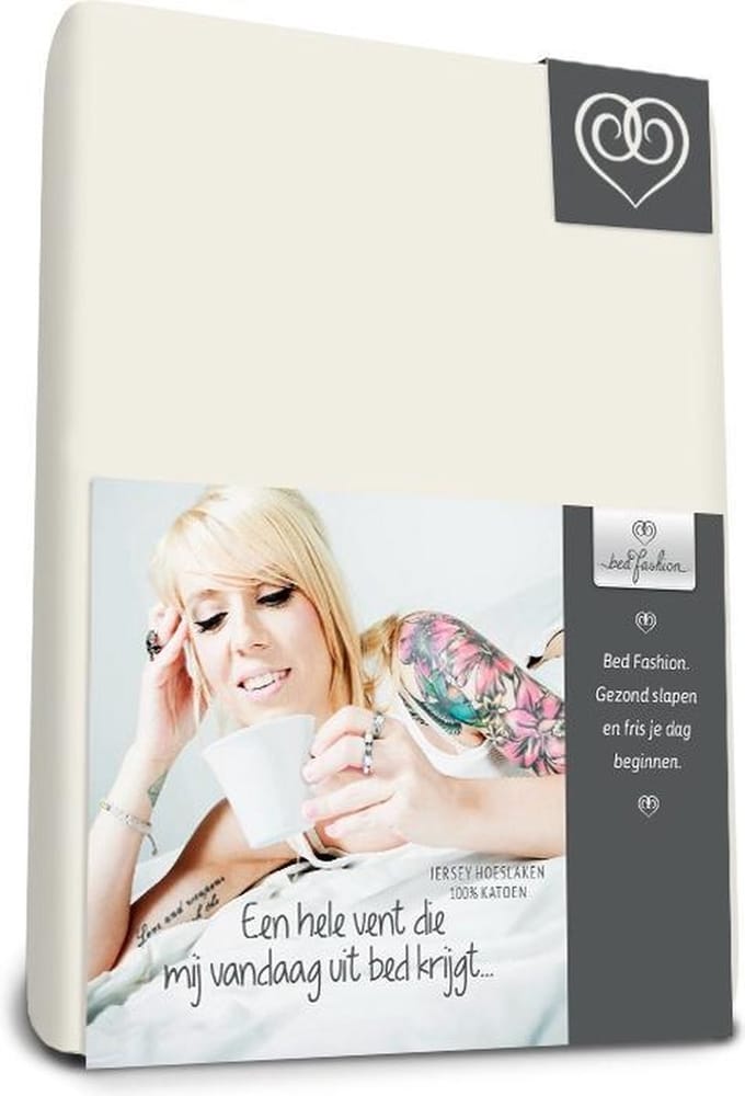 Jersey hoeslaken de luxe 70 x 200 cm creme