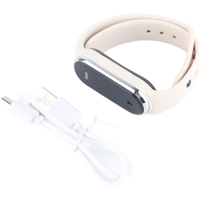 Muggenwerend Armband 5V 1A 90mAh USB Oplaadbaar Stappentelling Temperatuur Ultrasoon wit