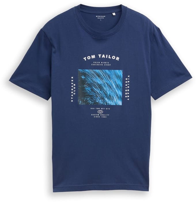 Tom Tailor - T-shirt met fotoprint - Maat S - ocean blue