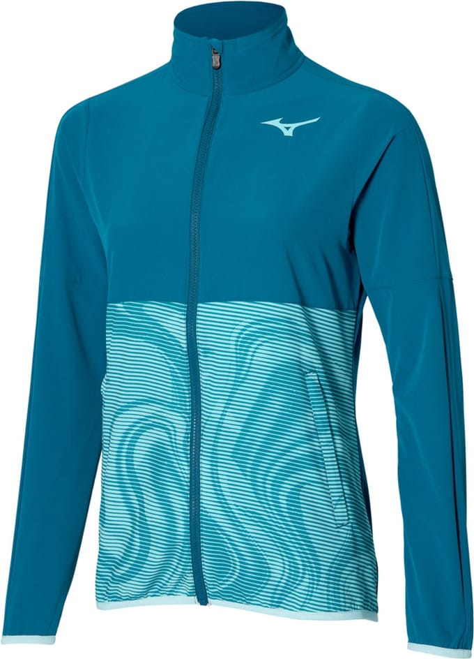 Mizuno Charge Printed Trainingsjack Dames Maat : S,Kleur: Moroccan