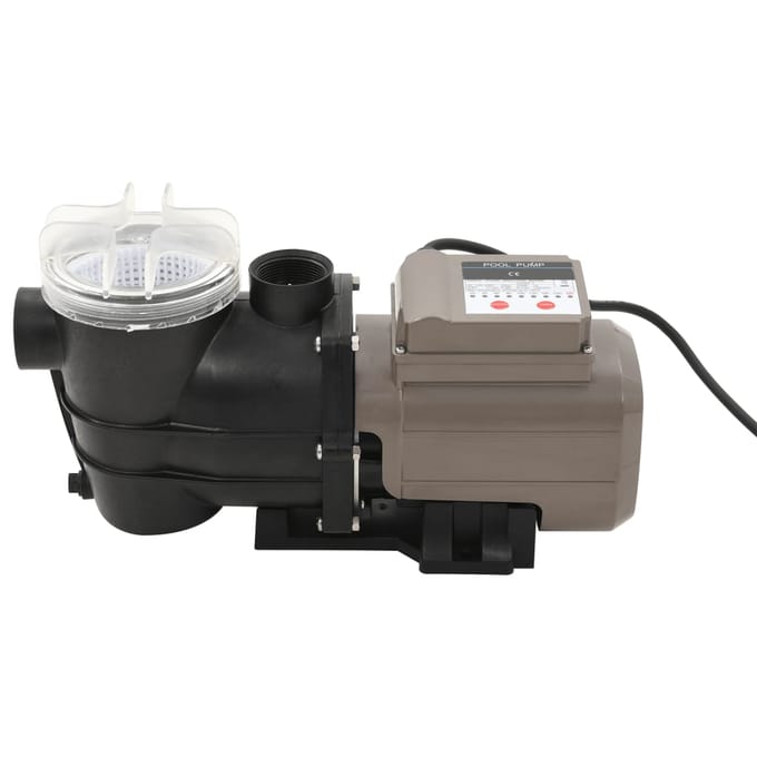 vidaXL - Zwembadpomp - met - timer - 0,25 - pk - 8000 - L/u - zwart
