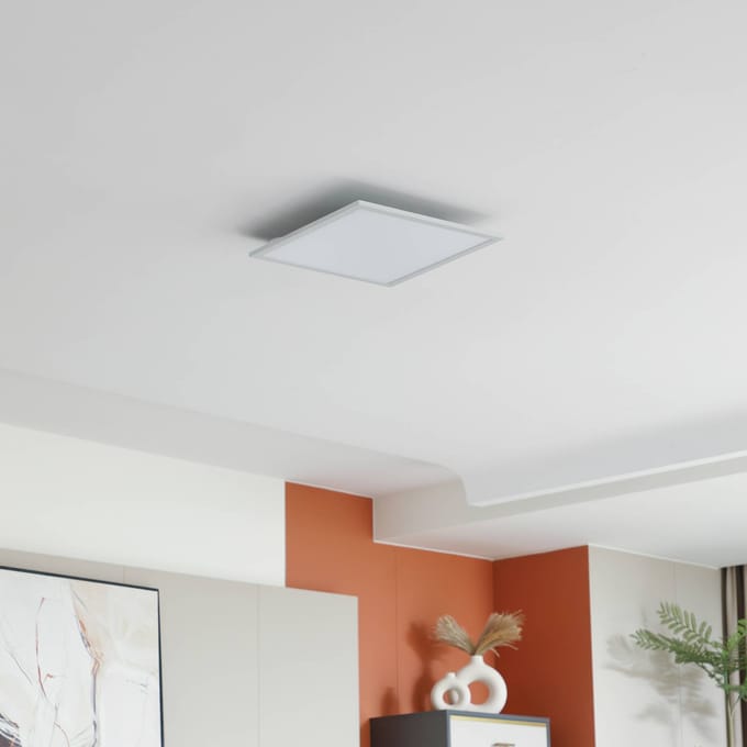 Lindby LED paneel Enhife, wit, 40 x 40 cm, metaal, 4.000 K