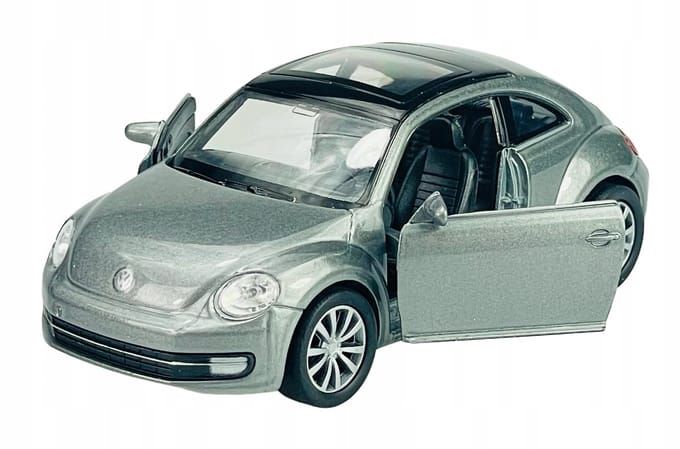 Welly VW Kever Modelauto Metaal 1:34 Zilver Nieuw
