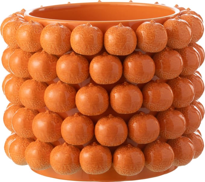 J-Line bloempot Oranges - keramiek - oranje - extra large