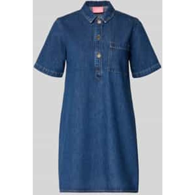 relaxed fit minijurk in denimlook model 'Amara'