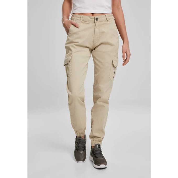 Urban Classics - High Waist Cargobroek - Taille, 31 inch - Multicolours