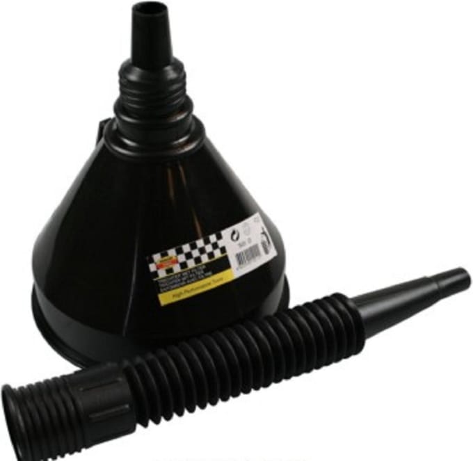 2 IN 1 Trechterset zwart Plastic funnel