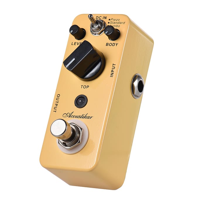 MOOER Acoustikar Akoestische Gitaar Simulator Effectpedaal True Bypass met 3 Modi (Piezo Standaard Jumbo) beige