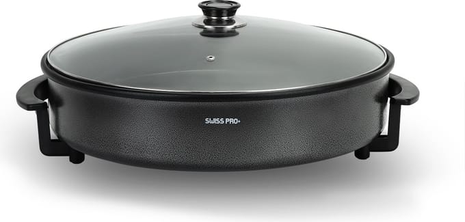 Swiss Pro+ | Multifunctionele Hapjespan/kippiepan XXL SP-PP42- Electrisch 42cm- Extra Large