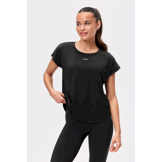 STRONGER - drop t-shirt - Training t-shirt korte mouw dames - Zwart