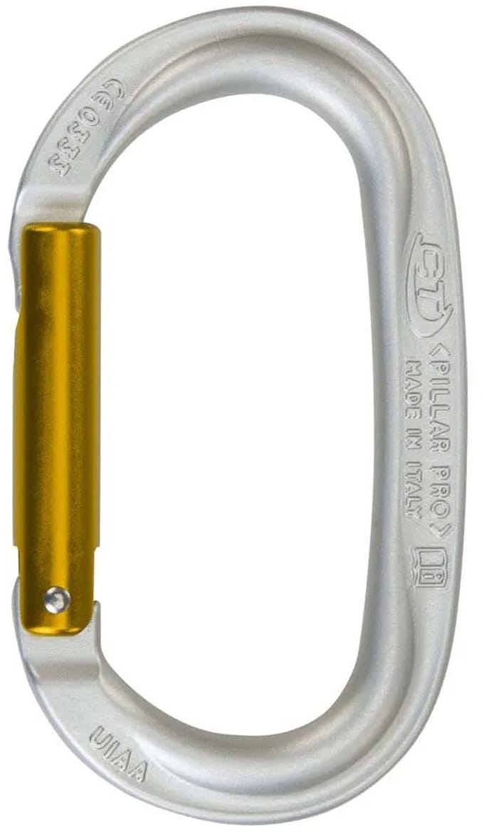 Climbing Technology Pillar Pro Karabijnhaak Grijs,Goud