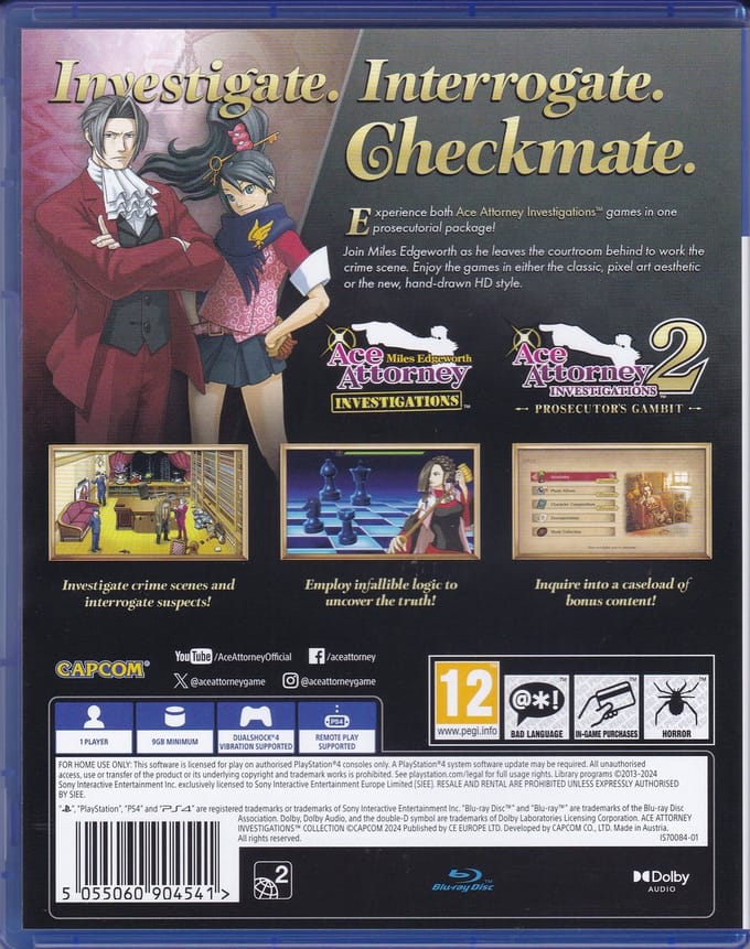 Ace Attorney Investigations - Collection PS4