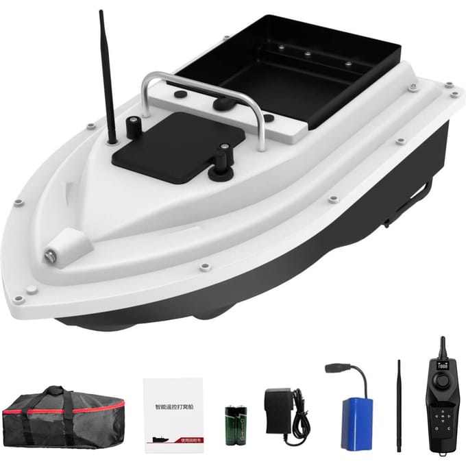 500M Vis aasboot GPS RC Aasboot 500M Draadloze Afstandsbediening Vis aasboot Vis voederboot black