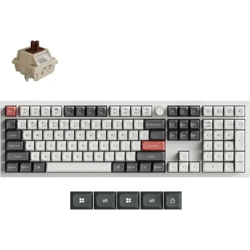 Keychron Q6 Ultra - keyboard - 100% full size - white Input Device - Gaming toetsenbord - ANSI - Wit