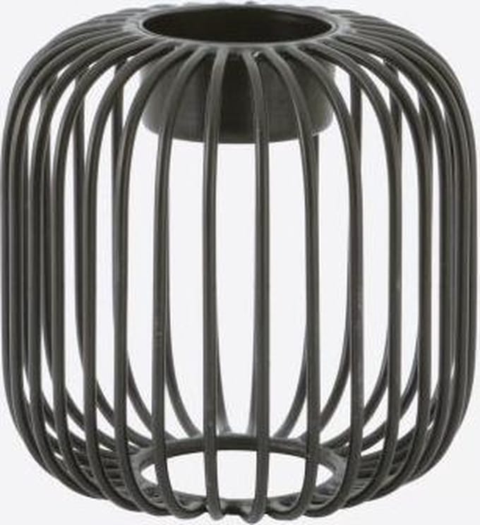 Point-Virgule Wire theelichthouder zwart ø 9.5cm H 9.5cm