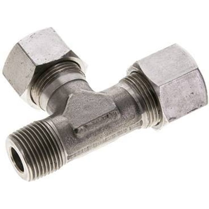 14S & M20x1.5 (con) RVS L-vorm Snijringkoppeling Buitendraad 630bar ISO 8434-1