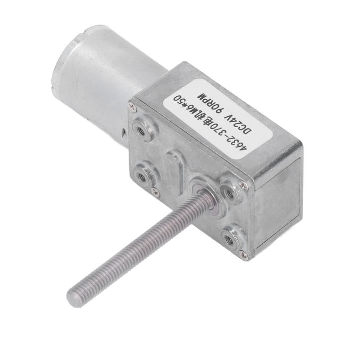 Worm DC Reductiemotor Zelfvergrendelend Hoge Nauwkeurigheid Snelheidsreductie Motor DC24V M6x50mm 90RPM Nee