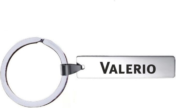 Sleutelhanger Met Naam - Valerio - RVS
