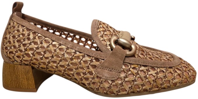 Hispanitas RHV264828 C015 Instappers Bruin Leer en Mesh Dames - Bruin - 39