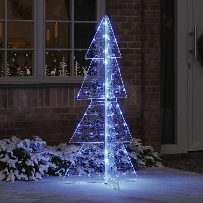 vidaXL Kerstboom 160 LED's Blauw 150 cm Acryl