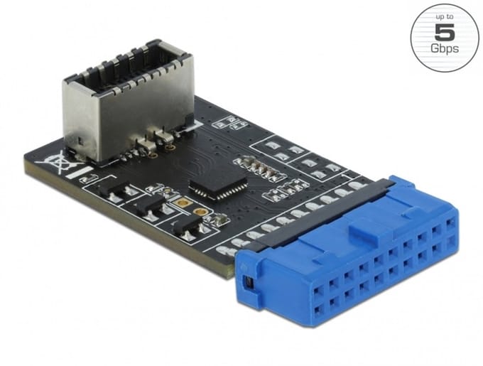 Delock USB 3.2 Gen 1 Adapter Pin Header female to internal Key A female
