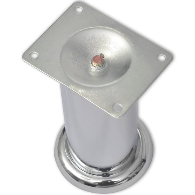 vidaXL - Bankpoten - rond - 8 - st - 120 - mm - chroomkleurig