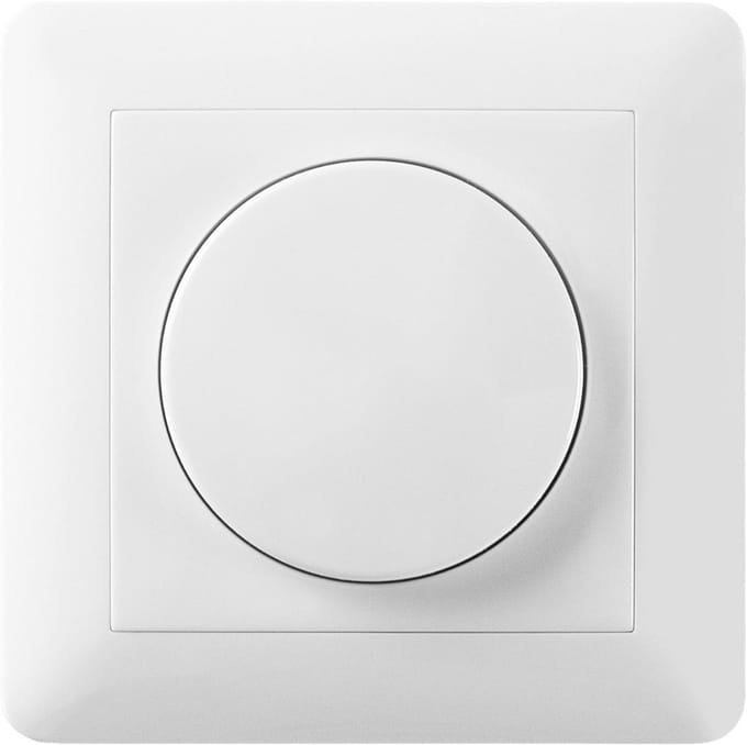 Draaikoop en Afdekplaat voor LED Dimmer Wit