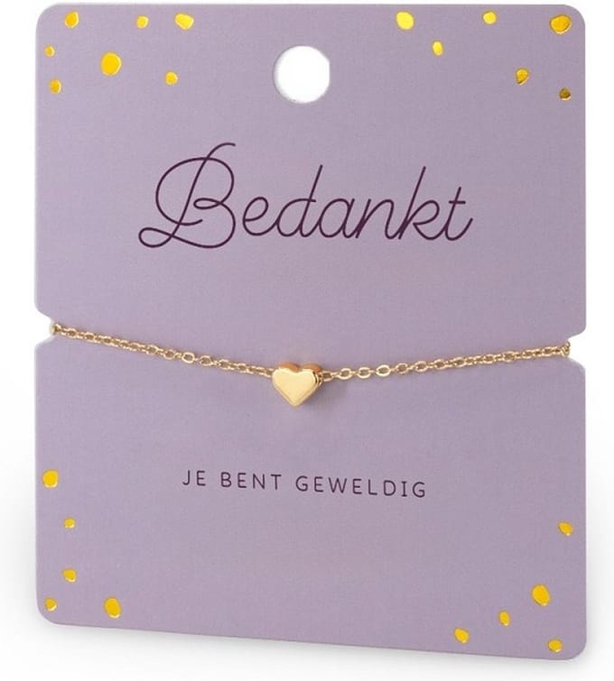Armband - Hartje - Bedankt - cadeautje