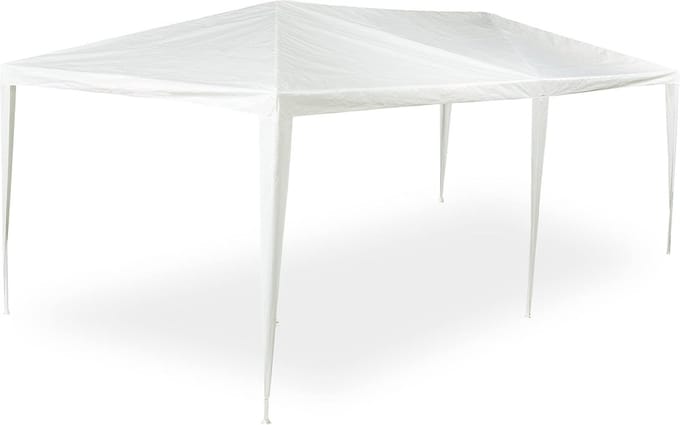 Partytent 25x3x6m PE en staal waterdicht & scheurvast wit - Inclusief steeksysteem