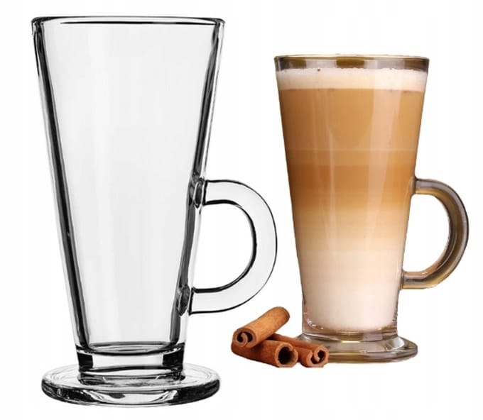 Galicja Latte Serie - Latte Koffieglas - 260 ml - Ergonomische Handgreep - Grijs