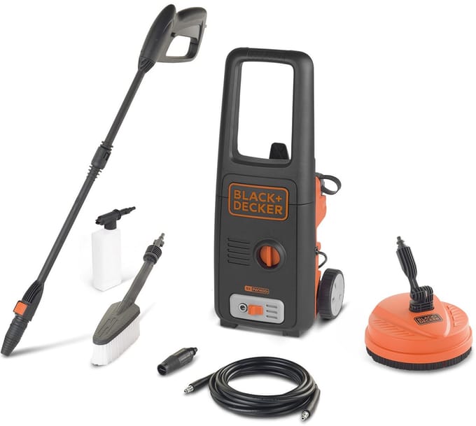 BLACK+DECKER Hogedrukreiniger BXPW1400PE - 8 Accessoires - 1400W - 110 Bar - 390 l/u