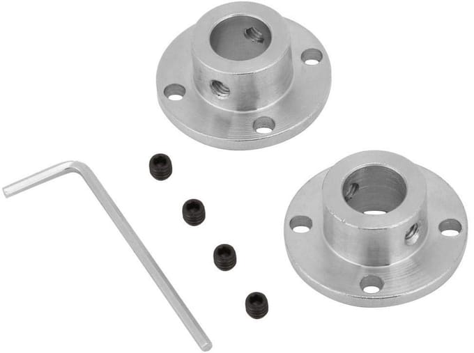 Rigid Flens Koppeling voor Motoras - 2 Stuks M4 - ID 12mm, OD 18mm, Duurzaam en Betrouwbaar