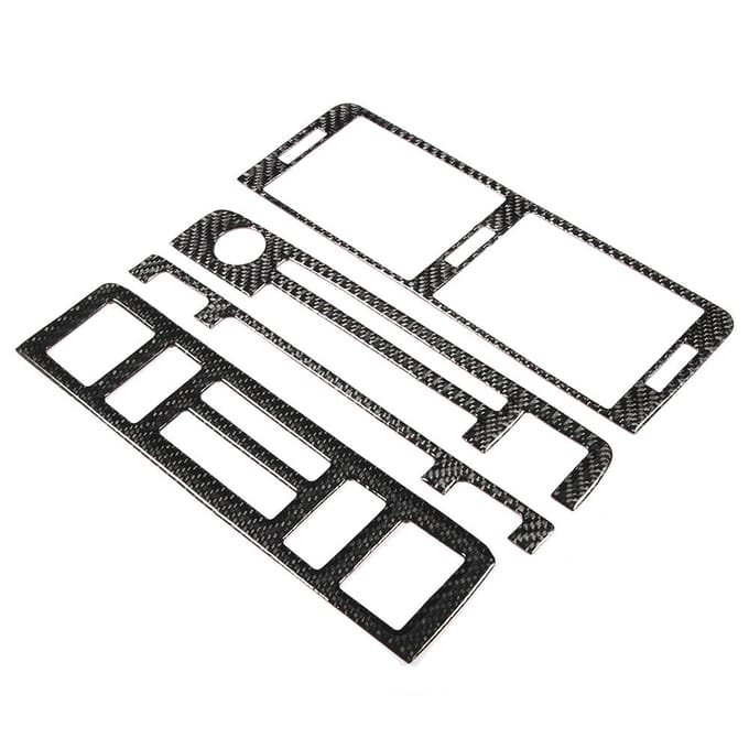 Kit de Garniture de Cadre de Console Centrale en Fibre de Carbone Convient pour BMW E46 M3 1998 2005 gray
