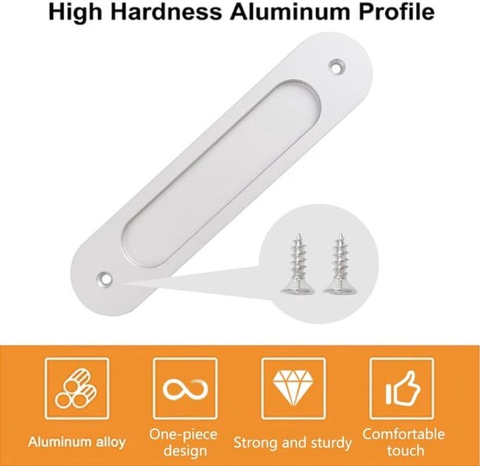 Allecto - Ovale Inbouw Schuifdeur Trekken - Aluminium Kastdeur