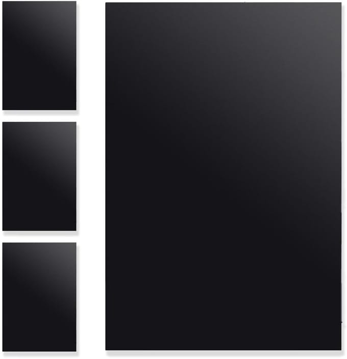 Plastic Panelen 3 mm 30 x 20 cm - Glad Oppervlak - Snijdbare Plastic Platen - Kunst Display - Zwart