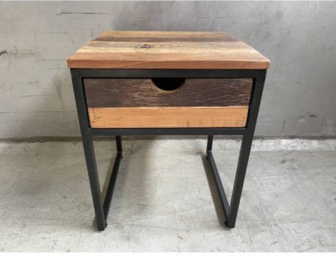 Nachtkast Bedside Max old w. black 1-dr